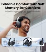 Edifier W820NB Plus Gen 2 Wireless Over-Ear Noise Cancelling Headphone, -49 dB ANC, LDAC Hi-Res Audio, 88H Playtime, Spatial Sound, AI Clear Calls, Bluetooth V6.1 & Multipoint - Dark Gray - Image 4