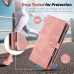 TwoHead Wallet Case Compatible with iPhone 17,Detachable,Magnetic,11 Cards Holder,PU Leather All-Round Protective Phone Case with Change Pocket(6.3 in,Pink) - Image 10