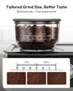 EUHOMY Espresso Machine with Grinder, 20 Bar Professional Espresso Coffee Maker for Home, with Milk Frother for Latte, Cappuccino & Barista-Style - Image 3