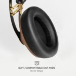 MEZE AUDIO | 99 Classics Walnut Gold | Wooden Closed-Back Headphones for Audiophiles | Gaming | Podcasts | Home Office | Wired Over-Ear Headphones with Mic and Self Adjustable Headband - Image 5