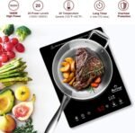 Duxtop Portable Induction Cooktop, High End Full Glass Induction Burner with Sensor Touch, 1800W Countertop Burner with Stainless Steel Housing, E200A, Black - Image 3
