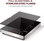 Duxtop Portable Induction Cooktop, High End Full Glass Induction Burner with Sensor Touch, 1800W Countertop Burner with Stainless Steel Housing, E200A, Black - Image 5