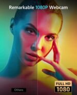 NBPOWER 1080P 60FPS Streaming Camera Webcam with Microphone and Fill RGB Light,Autofocus,Work with Laptop/Desktop Computer/Winsdows/Mac OS/PC Computer for Camera - Image 4