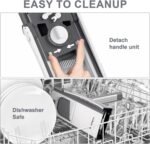 SupMaKin Upgrade Safe Mandoline Slicer, Multi Vegetable Chopper, Potato Slicer, Vegetables Slicer Onion Chopper Fry Cutter, Kitchen Chopping Artifact (GrayWhite) - Image 5