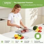 Titanium Cutting Board Set of 3, Titanium Cutting Boards for Kitchen, 100% Double-Sided Titanium Cutting Boards, Separate Raw and Cooked Food Areas, Non-Toxic, Dishwasher Safe (S+ M + L) - Image 3