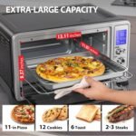 TOSHIBA AC25CEW-SS Large 6-Slice Convection Toaster Oven Countertop, 10-In-One with Toast, Pizza and Rotisserie, 1500W, Stainless Steel, Includes 6 Accessories - Image 4
