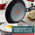 T-fal Initiatives Nonstick Cookware Set 6 Piece Oven Safe 350F Cookware, Pots and Pans, Oven, Broil, Dishwasher Safe Gray - Image 3