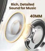 Edifier K750W Feedback Wireless Headset with Noise Cancelling Mic & Mic Mute, 55H Playtime, Stereo Sound, Lightweight for Learning & Work, Bluetooth 5.4 for PC/Call Center/Laptop - Black - Image 3