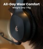 Edifier K750W Feedback Wireless Headset with Noise Cancelling Mic & Mic Mute, 55H Playtime, Stereo Sound, Lightweight for Learning & Work, Bluetooth 5.4 for PC/Call Center/Laptop - Black - Image 4
