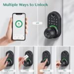 Keypad Smart Door Lock with Knob, Yamiry Keyless Entry Digital Lock with Handle, Fingerprint Electronic Knob for Front Door - Image 3