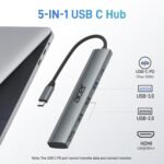 Acer 5 in 1 USB C Hub with 4K HDMI, 100W Power Delivery, 3 USB A Data Ports, USB C to HDMI Multiport Adapter for Laptop, PC, Tablet, MacBook Air, iPad Air, iMac, iPhone 15/16 Pro/Pro Max - Image 3