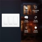 MOES Smart Single Pole Light Switch, 2.4GHz WiFi Smart Wall Switch, Needs Neutral Wire, Multi-Control, Smart Life/TUYA APP Control, Voice Control with Alexa/Google Home, White 3 Gang - Image 3