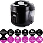 Yum Asia Kumo YumCarb Rice Cooker with Ceramic Bowl and Advanced Fuzzy Logic, (5.5 Cups, 1 Litre), 5 Rice Cooking Functions, 3 Multicooker Functions, 110V US Power (Dark Stainless Steel) - Image 3