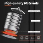 Steamer Pot for Cooking 5 Tier Stainless Steel Steaming Pot with Lid 11.8 inch Steam Pots Cookware with Handle for Vegetable Dumpling Stock Sauce Food - Image 4