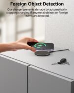 TOZO 2025 W1 New Anti-Slip Wireless Charger 15W Max Fast Wireless Charging Pad Compatible with iPhone 17/16/16 Plus/16 Pro Max /15/14/13/SE Series, Samsung Galaxy S25/S24/S23 Series, Black - Image 5