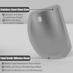 Sapid Flexible Curved Edge Silicone Bowl Scraper(5.98"x4.3"), Food Grade Dough Scraper for Baking Sourdough Bread, Cake, Multipurpose Kitchen Dish Scrapers, Easy to Clean (1, Gray) - Image 3