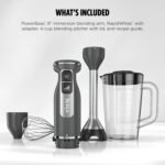 Ninja Immersion Blender and Whisk, Hand Stick Blender, 4 speeds, with SplatterShield and PanProtect, 4-Cup Blending Vessel, Dishwasher Safe, 5-ft Cord, Ergonomic, Dark Gray, CI201GY - Image 7