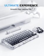 GravaStar Mercury K1 75% Wireless Mechanical Gaming Keyboard, Aluminum Alloy Exoskeleton Design, Gasket Custom Keyboard Hot-Swap Socket, Linear Switches, RGB Backlit - Image 3