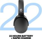 Skullcandy Hesh ANC Wireless Over-Ear Bluetooth Headphones, Active Noise Cancelling, Up to 22 Hrs Battery, Foldable Lightweight Design, Microphone for iPhone Android - True Black - Image 4