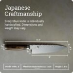 Shun Cutlery Premier Chef's Knife 8”, Thin, Light Kitchen Knife, Ideal for All-Around Food Preparation, Authentic, Handcrafted Japanese Knife, Professional Chef Knife - Image 6