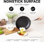 GRANITESTONE 20 Pc Complete Pots and Pans Set Non Stick Cookware Set with Saute Pan, Bakeware, Steamer, Cooking Utensils, Made Without PFOA PFOS, Oven and Dishwasher Safe - Image 4