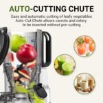 AMZCHEF Juicer Machines, 5.8" Extra Self-Feeding Cold Press Juicer for Whole Vegetable & Fruit, Juice Extractor Machine with Large Auger & Triple Strainers, Easy to Clean, High Juice Yield - Image 4