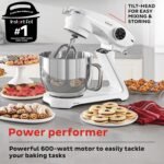 Instant Pot Instant Stand Mixer Pro,600W 10-Speed Electric Mixer with Digital Interface,7.4-Qt Stainless Steel Bowl,Dishwasher Safe Whisk,Dough Hook and Mixing Paddle,Pearl - Image 3
