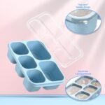 Bento Box Adult Lunch Box - 4 Pack, 5 - Compartment Meal Prep Container for Kids, Reusable Food Storage Snack Containers - Stackable for School, Work, and Travel (Wheat(Green/Blue/Pink/Beige)) - Image 5
