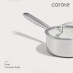 CAROTE 1.6Qt & 3Qt Stainless Steel Saucepan Set, Ceramic Pot Sets Non-Stick Non-Toxic Kitchen Cookware, Small Cooking Pots with Lids, Oven Safe, Induction Sauce Pan, Even Heating - Image 4