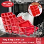 Walfos Silicone Muffin Pan - 12 Cups Regular Silicone Cupcake Pan, Non-stick Great for Making Muffin Cakes, Tart, Bread - BPA Free and Dishwasher Safe - Image 4