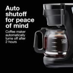 Proctor Silex FrontFill Drip Coffee Maker, Digital & Programmable, 12 Cup Glass Carafe, Black and Silver (43685PS) - Image 5