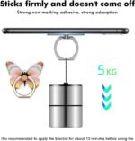 2 Pcs Butterfly Cell Phone Ring Stand Holder, Cute Butterfly Design Finger 360° Rotating Metal Hand Phone Stand Holder, with Adjustable Knob Loop (Purple, Blue) - Image 4