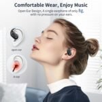 Open Ear Headphones, Bluetooth Headphones 5.3 Sports with Smart Digital Display, 36H Playtime, IP54 Waterproof, Wireless Earbuds Lightweight Design Fit Cycling, Running, Workout (Black) - Image 5