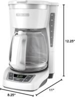 BLACK+DECKER CM1160W-1 CM1160W 12-Cup Programmable Coffeemaker, White/Stainless Steel - Image 5
