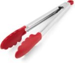 KitchenAid Silicone Stainless Steel Tongs, 12 Inch, Red - Image 3