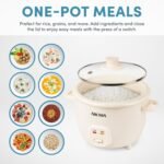 AROMA CoreCoat Pot-Style Rice Cooker with One-Touch Control and Non-Stick Ceramic Coating (6 Cups Cooked, 3 Cups Uncooked) - Image 3