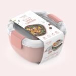 Bentgo Salad Container - 54 oz Bowl with 4-Compartment Toppings Tray, Dressing Container, Reusable Fork, BPA-Free Lunch Box for Meal Prep & Food Storage; Removable Bento Tray (Blush Marble) - Image 5