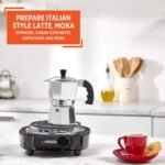 IMUSA USA B120-42V Aluminum Espresso Stovetop Coffeemaker 3-Cup, Silver (Pack of 1) - Image 4