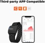 COOSPO Armband Heart Rate Monitor, Bluetooth ANT+ HR Optical Sensor for Sport, Rechargeable Dual Band IP67 HRM, Compatible with Peloton,Wahoo,Polar Beat,Strava,DDP Yoga - Image 4