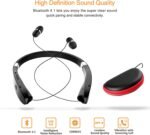 Foldable Bluetooth Headset, Beartwo Lightweight Retractable Bluetooth Headphones for Sports&Exercise, Noise Cancelling Stereo Neckband Wireless Headset (with carry case) - Image 5