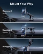 ESR for MagSafe Car Mount Charger, for Magsafe Car Charger, Dashboard Suction Cup Magnetic Car Mount, 360° Rotation, Magnetic Car Phone Holder for iPhone 17/16/15/14/13/12, S25, Fast Charging - Image 3