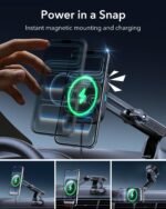ESR for MagSafe Car Mount Charger, for Magsafe Car Charger, Dashboard Suction Cup Magnetic Car Mount, 360° Rotation, Magnetic Car Phone Holder for iPhone 17/16/15/14/13/12, S25, Fast Charging - Image 4