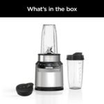 Ninja | Blender | Nutri Pro | Single Serve | For Smoothies, Salsa, Shakes and Frozen Drinks | Includes 2 Smoothie Cups & Lids | Crushes Ice, Fruit & Veggies |Silver | BN401 - Image 4