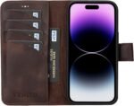 Venito Wallet Case for iPhone 15 Case Wallet with Card Holders and RFID Blocking, Leather Phone Case, Magnetic Closure Detachable Phone Cover 6.1 inches - Coffee Brown - Image 3