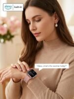 SKG V7 Pro Smart Watch for Women with Alexa & Bluetooth Calling, 1.69" Fitness Tracker with Heart Rate SpO2 Sleep Monitor, IP68 Waterproof, Long Battery & 200+ Dials for Android iPhone, Pink - Image 3