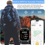 Smart Watch for Men with Built-in GPS, Bluetooth Call, 2.1" HD Screen, 110+ Sport Modes Fitness Tracker, 110+ Sport Modes, Heart Rate/Sleep Monitor, Compatible with Android & iPhone - Image 4