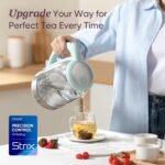 Cosori Electric Kettle, No Plastic Filter & Spout, Tea Kettle & Hot Water Boiler For Coffee & Tea, Water Heater & Teapot, Automatic Shut Off, Borosilicate glass, Green, 1.7L/1500W - Image 3
