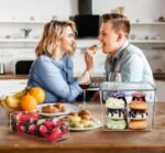 Set of 8 Clear Plastic Storage Bins, 4 Large and 4 Small Stackable Storage Containers for Pantry Organization and Kitchen Storage Bins,Home Edit and Cabinet Organizers - Image 3