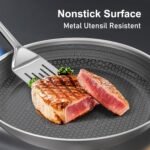 COOKER KING Stainless Steel Cookware Set, Pots and Pans Set Non Stick, Hybrid Ceramic Cookware, Frying Pans, Saucepans & Stock Pot with Glass Lid, Non-Toxic, Oven Safe, Induction Compatible - Image 3