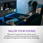 Alienware Pro Wireless Gaming Headset - Wired/Wireless, Bluetooth 5.3, 15 Minute Fast Charging, Audio Output 20 Hz, Battery Talk Time (ANC on) Up to 24 Hrs (Bluetooth), Lunar Light - Image 5